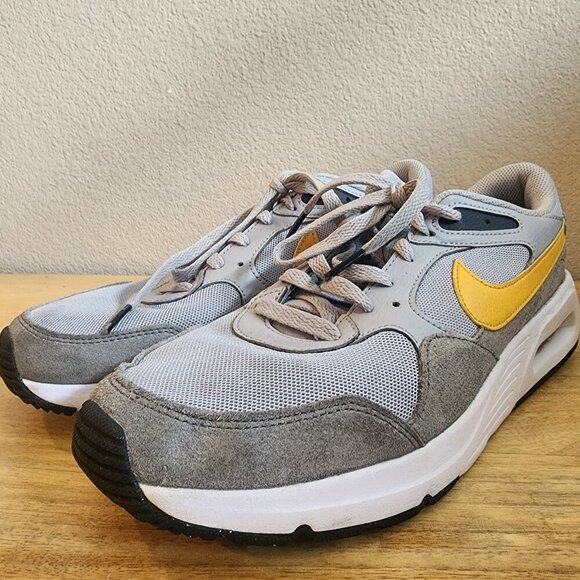 Nike Mens Air Max SC Shoes Sneakers CW4555-011 Wolf Grey Yellow Ochre Size 10 - Picture 2 of 12